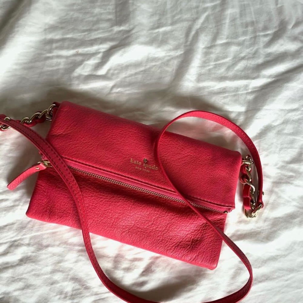 Kate spade leather hot pink crossbody bag